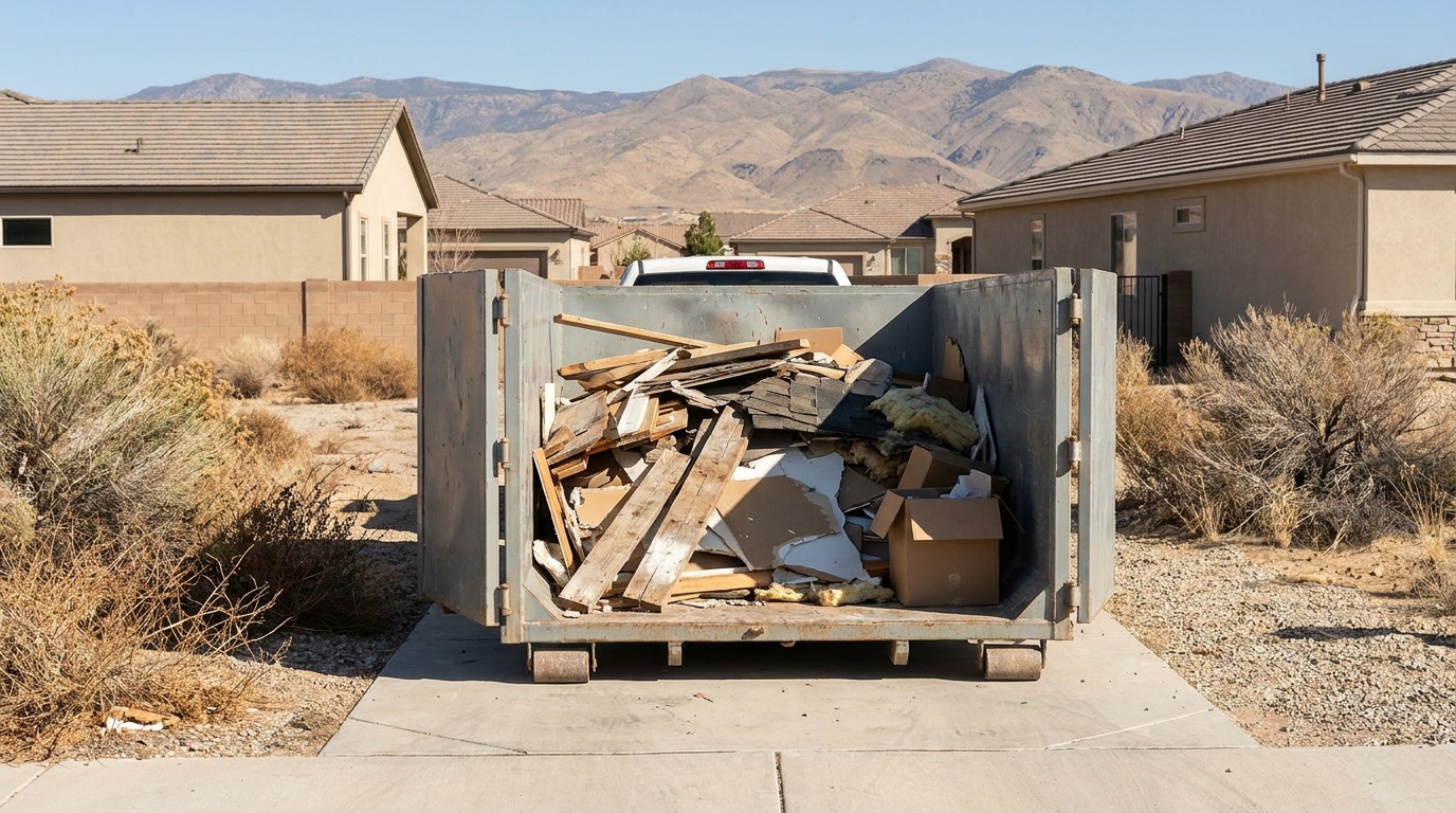 Loaded 20 yard dumpster in Hanford